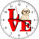 Shih Tzu Cute Puppy Dog kitchen living room Wall Clock