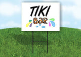 TIKI BAR GRAPHICS Yard Sign with Stand LAWN SIGN