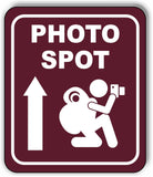PHOTO SPOT SELFIE Hiking Straight Arrow Camping Metal Aluminum Composite Sign