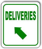 DELIVERIES DIRECTIONAL BLACK Arrow Variations Metal Aluminum composite sign