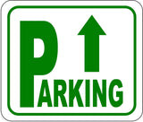 Directional Parking Sign with arrow pointing up METAL Aluminum Composite
