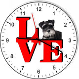 Miniature Schnauzer Cute Puppy Dog kitchen living room Wall Clock