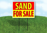 SAND FOR SALE RED YELLOW Plastic Yard Sign ROAD SIGN with Stand