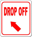 DROP OFF RED 8 Arrow Variations Metal Aluminum composite sign