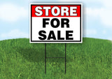 STORE FOR SALE RED BLACK 18 in x 24 in Yard Sign Road Sign with Stand
