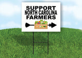 NORTH CAROLINA SUPPORT FARMERS RIGHT ARROW Yard Sign w Stand LAWN  SIGN Single