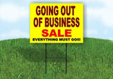 GOING OUT OF BUSINESS SALE Plastic Yard Sign ROAD SIGN with Stand