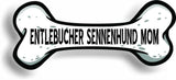Dog Mom Entlebucher Sennenhund Bone Car Magnet Bumper Sticker 3"x7"