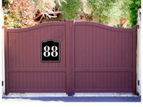 88 Bay Garage Door Plate Field Lane Gate Number BLACK Aluminum Composite Sign