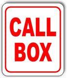 CALL BOX RED Metal Aluminum composite sign