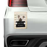 Chinese Crested Mugshot Bad Dog Fridge refrigerator Car Magnet