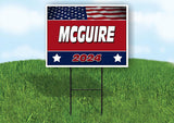 MCGUIRE FLAG RED 2024 18inx24in Yard Road Sign w/ Stand