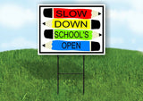 SLOW DOWN SCHOOLS OPEN PENCILS Yard Sign with Stand LAWN SIGN