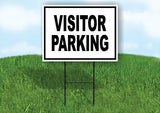 Visitor Parking BLACK Yard Sign Road with Stand LAWN SIGN