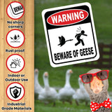 Warning Beware Of Geese Aluminum composite outdoor sign long-lasting