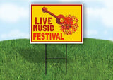 LIVE MUSIC FESTIVAL Yard Sign Road with Stand LAWN SIGN