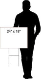 ALLISTAIR FLAG RED 2024 18inx24in Yard Road Sign w/ Stand