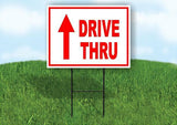 DRIVE THRU FOR SALE STRAIGHT arrow red Yard Sign with Stand LAWN SIGN