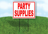 Party Supplies RED Yard Sign Road with Stand LAWN SIGN