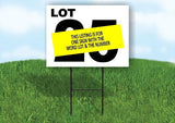 LOT 9 BLACK WHITE Yard Sign with Stand LAWN SIGN
