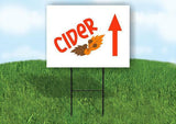 CIDER STRAIGHT ARROW Yard Sign with Stand LAWN SIGN