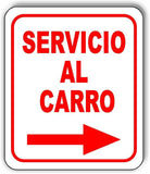 Servicio al carro RIGHT Outdoor Aluminum Composite Sign