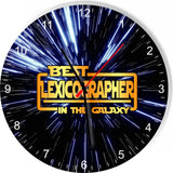 Best Lexicographer in the Star Galaxy Wars Space Kitchen Living room Wall Clock