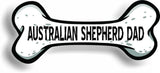 Dog Dad  Australian Shepherd Dog Bone Car Magnet Bumper Sticker 3"x7"