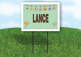LANCE WELCOME BABY GREEN  18 in x 24 in Yard Sign Road Sign with Stand