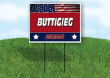 BUTTIGIEG FLAG RED 2024 18inx24in Yard Road Sign w/ Stand