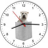 Soft Coated Wheaten Terrier In Your Pocket Dog kitchen living room Wall Clock