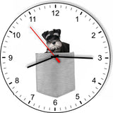 Miniature Schnauzer In Your Pocket Dog kitchen living room Wall Clock