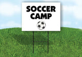 Soccer CAMP Plastic Yard Sign ROAD SIGN with Stand