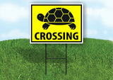 TURTLE CROSSING XING YELLOW Plastic Yard Sign ROAD SIGN with Stand