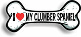 I Love My Clumber Spaniel Car Magnet Bumper Sticker 3"x7"