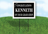 KENNETH CONGRATULATIONS GRADUATION 18 in x 24 in Yard Sign Road Sign with Stand