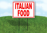 ITALIAN FOOD RED Yard Sign ROAD SIGN with Stand LAWN POSTER