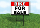 BIKE FOR SALE RED BLACK 18 in x 24 in Yard Sign Road Sign with Stand