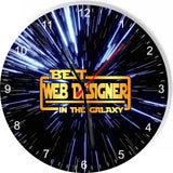Best Web Designer in the Star Galaxy Space Kitchen Living room Wall Clock