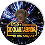 Best Chocolate Lab Dog Galaxy Wars Space Star Kitchen Livingroom Wall Clock