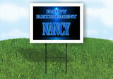 NANCY RETIREMENT BLUE 18 in x 24 in Yard Sign Road Sign with Stand
