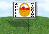 APPLE PICKING BASKET VERTICAL Yard Sign with Stand LAWN SIGN