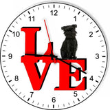 Black Brussels Griffon Park Cute Puppy Dog kitchen living room Wall Clock