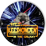 Best Keeshonden  Dog Galaxy Wars Space Star Kitchen Livingroom Wall Clock