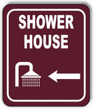 SHOWER HOUSE DIRECTIONAL ARROW TRAIL 8 Variations Metal Aluminum composite sign