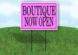 BOUTIQUE NOW OPEN PINK Yard Sign Road with Stand LAWN SIGN