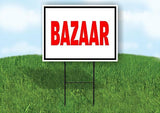 BAZAAR WITH BORDER Yard Sign with Stand LAWN SIGN