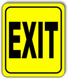 EXIT yellow black Aluminum composite sign