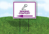 SINGING CONTEST PURPLE ARROW Yard Sign Road with Stand LAWN SIGN Single sided