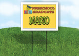 MARIO PRESCHOOL GRADUATE 18 in x 24 in Yard Sign Road Sign with Stand